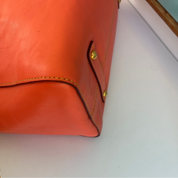 Rare Salmon Large Amelia Tote in Vachetta Florentine Leather Dooney & Bourke - Picture 9 of 16